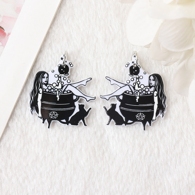 Acrylic Diy Making Accessories  Witchy Charms Jewelry Making - 10pcs  Charms Jewelry - Aliexpress